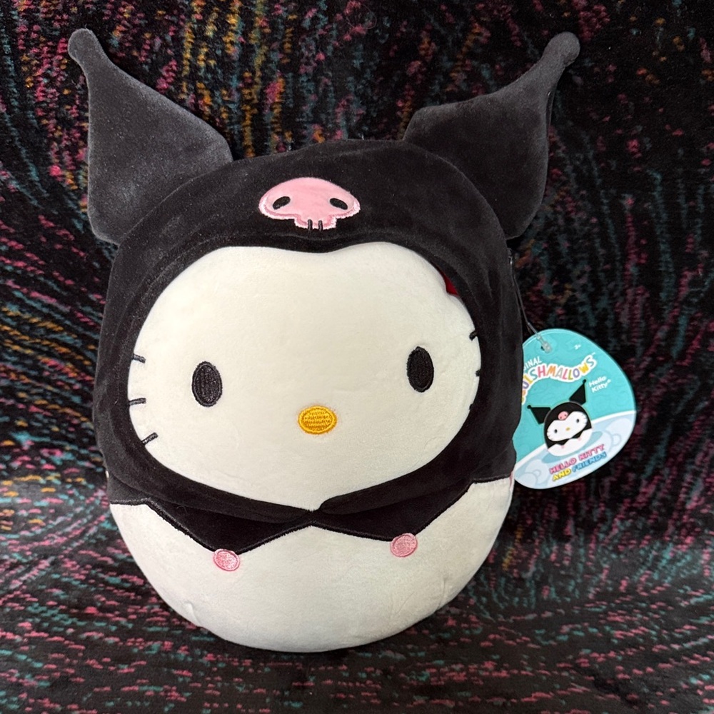 Hello Kitty Squishmallows Black and White Plush